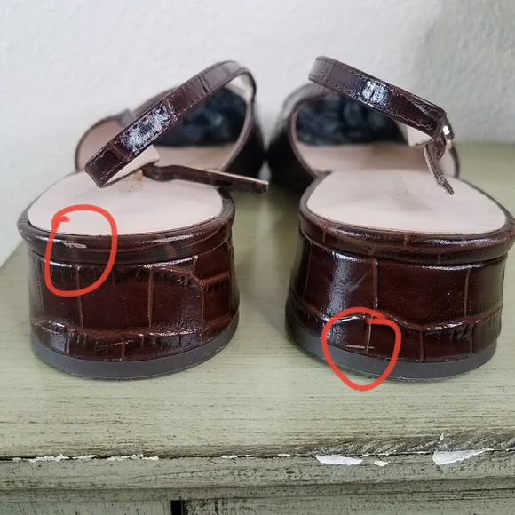 Tuckernuck Croc Embossed Hollis Slingback Flats - Picture 9 of 10